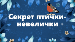 Экологическая игра «Секрет птички-невелички»