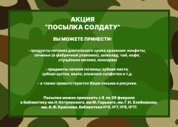 ​АКЦИЯ «Посылка солдату»
