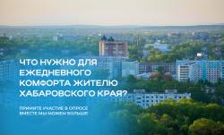 Опрос "Что нужно для ежедневного комфорта жителю Хабаровского края?"